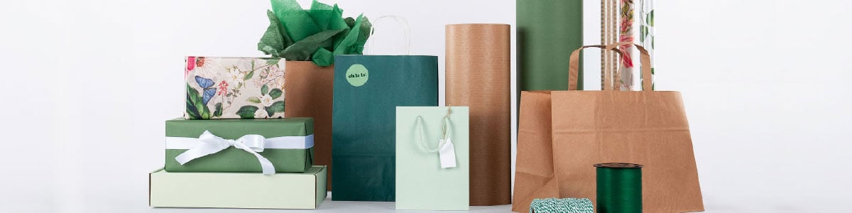 Samlingsbild på olika typer av emballageprodukter