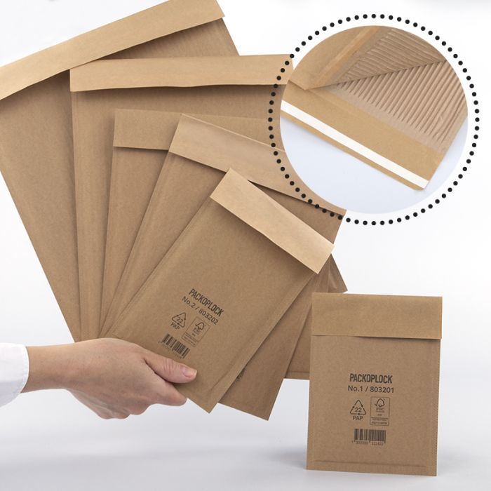 Bubbelpåsar papper med eget tryck