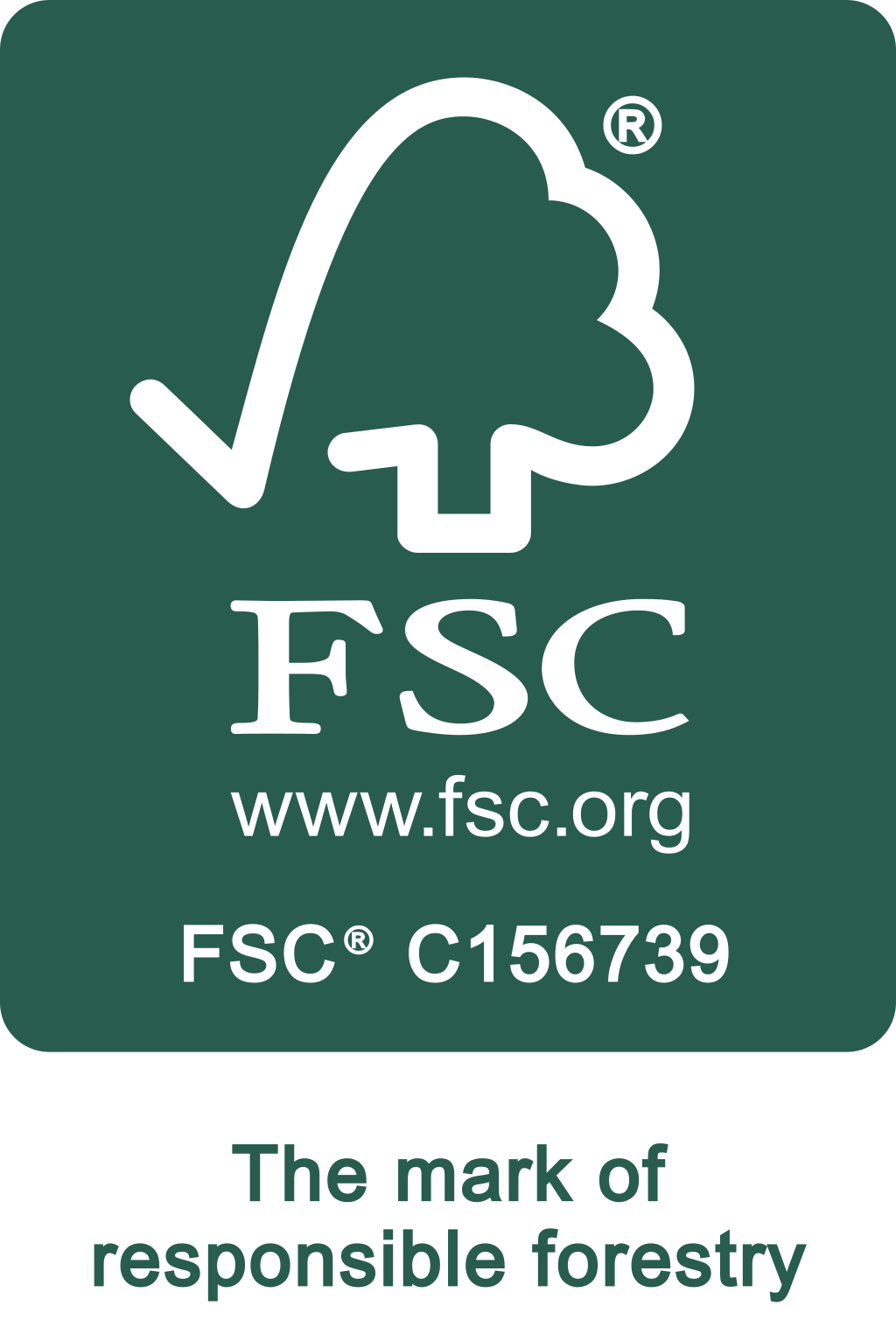 Titta efter våra FSC®-certifierade produkter