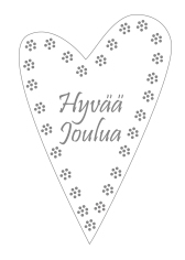 Juletikett hjärta, Tarra Sydän, Hyvää joulua - 2