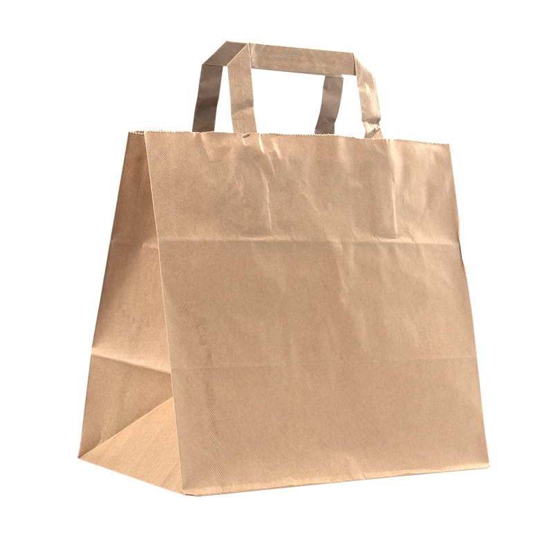 Take away kasse / plantkasse platta handtag brun