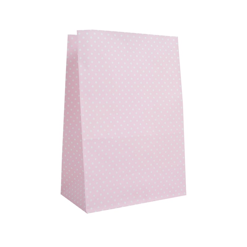 Papperspåse Prick Rosa