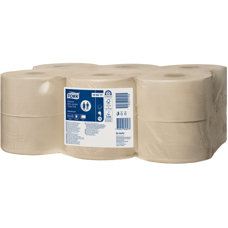 Tork Toalettpapper Natur Mini Jumbo T2 - 1