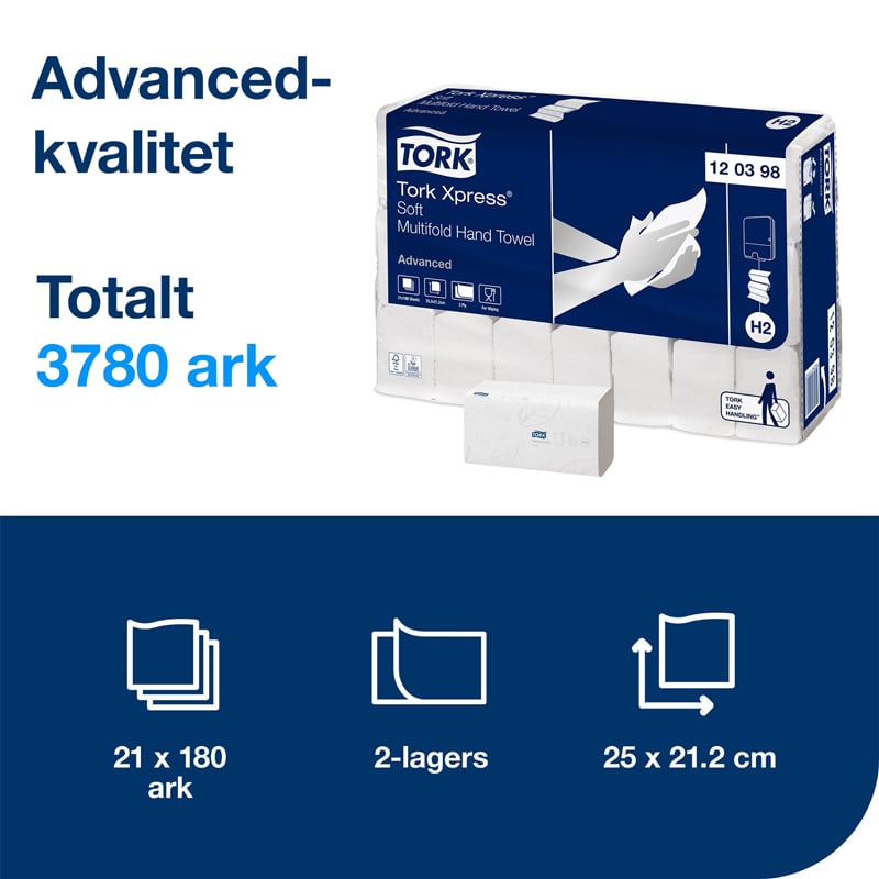 Tork Xpress Mjuk Multifold Handduk, H2 - 3