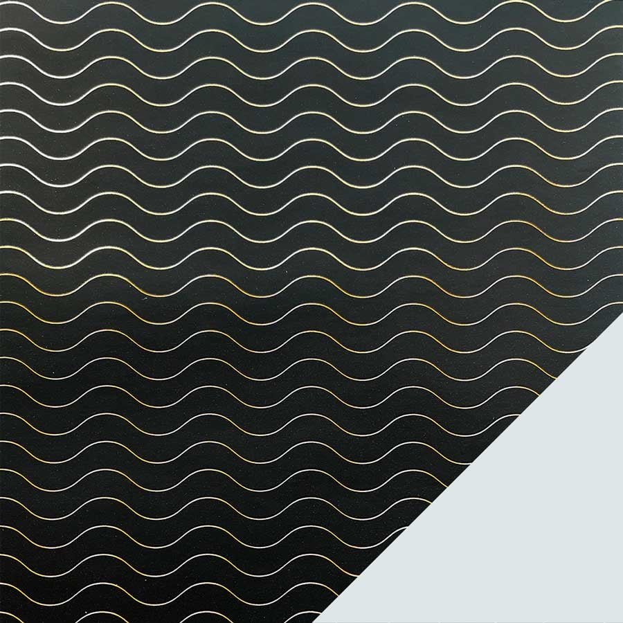 Presentpapper Metallic Waves - 1