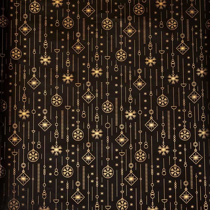 Presentpapper Black Ornament - 1