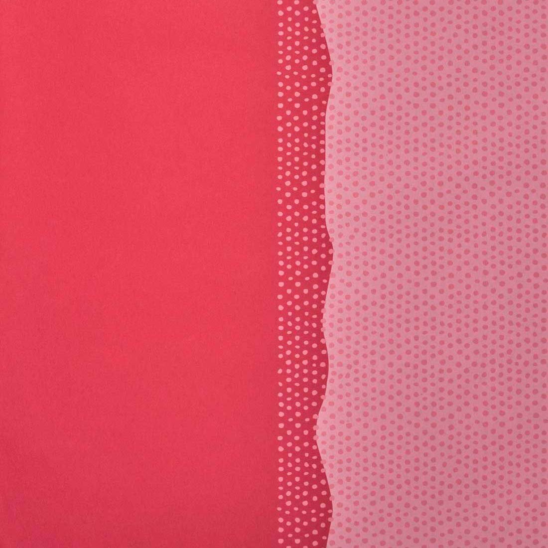 Presentpapper Half Dots Pink/Red - 1