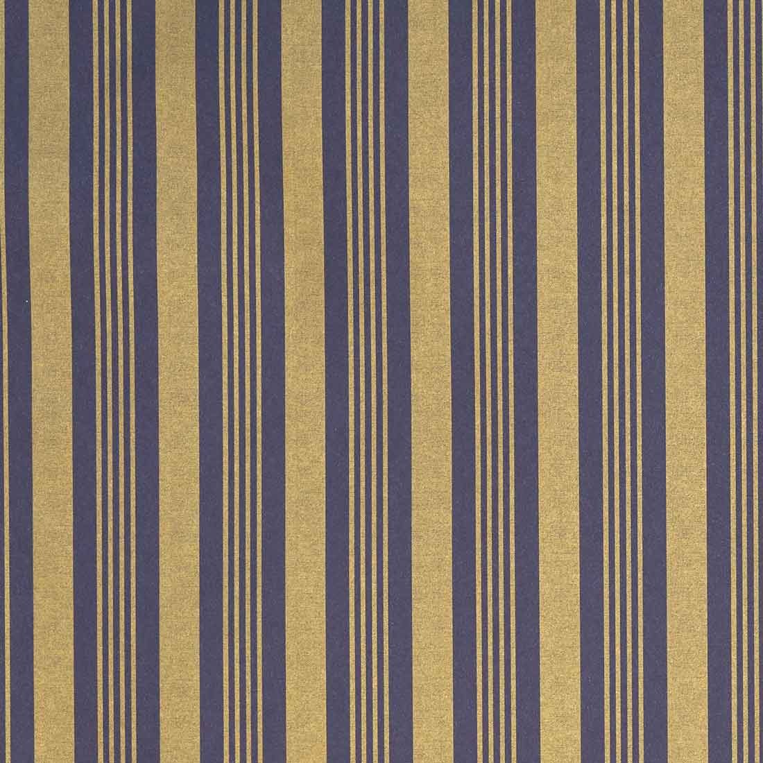 Presentpapper French Stripes Blue/Gold - 1