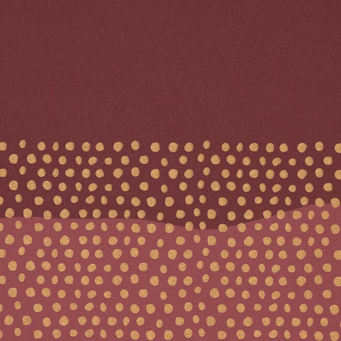 Presentpapper Half Dots Bordeaux/Gold - 1