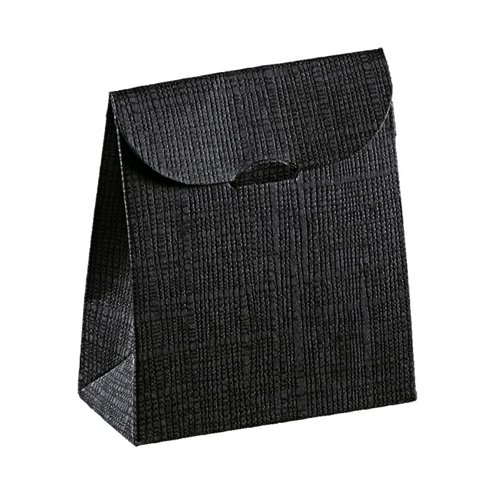 Kartongpåse linnepräglad svart - 1