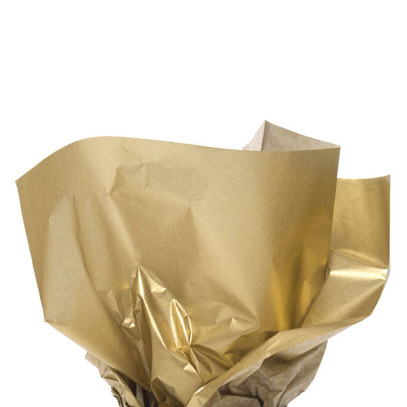 Färgat silkespapper metallic guld - 1