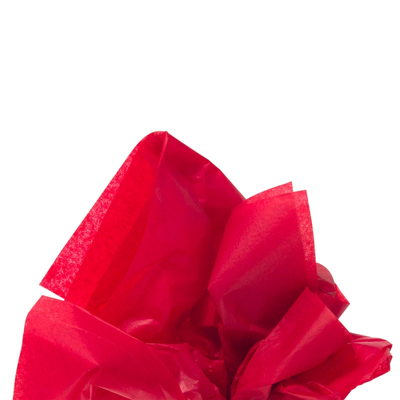 Färgat silkespapper scarlet - 1