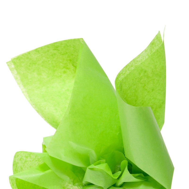 Färgat silkespapper lime - 1
