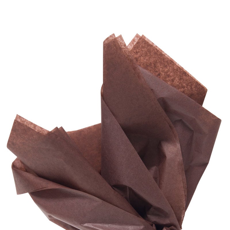 Färgat silkespapper chokladbrun - 1