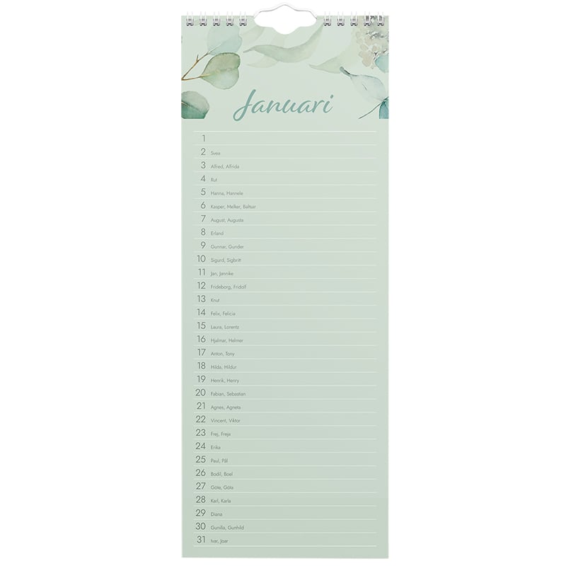 Födelsedagskalender för vägg - 2
