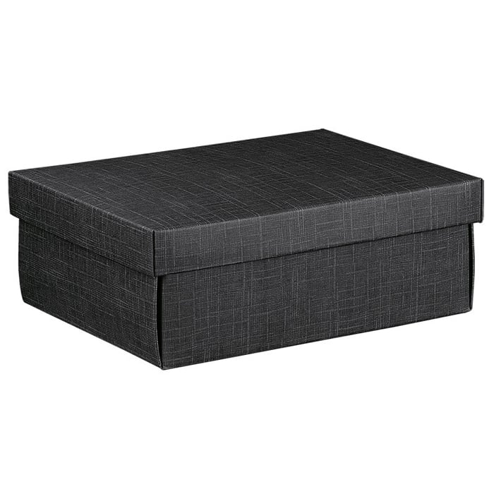 Presentkartong Easy linnepräglad svart