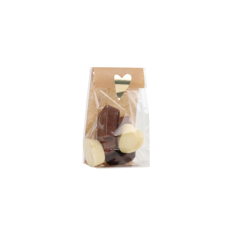 Cellofanpåse med brun kraftbaksida