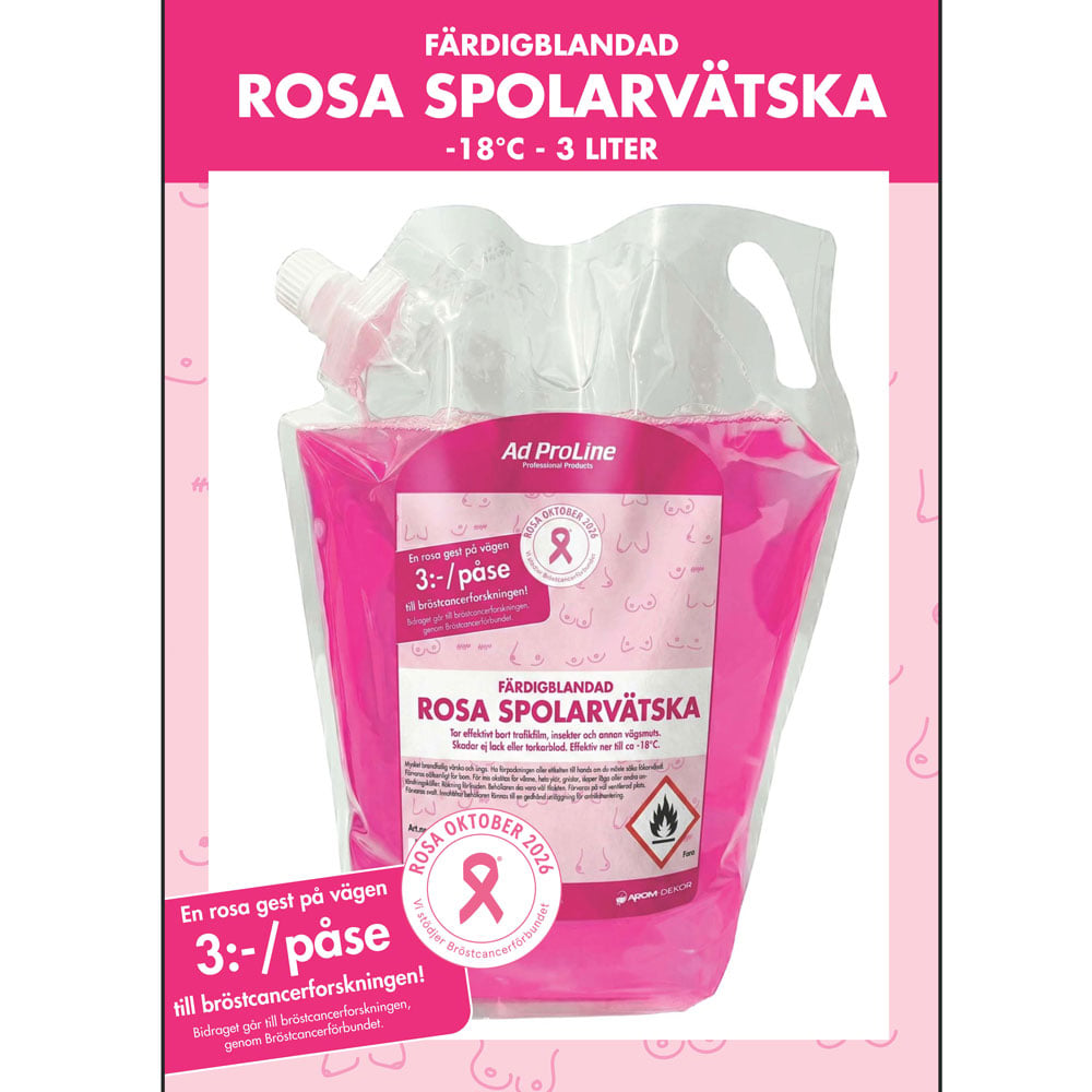 Rosa Spolarvätska färdigblandad 3l, -18°C - 1