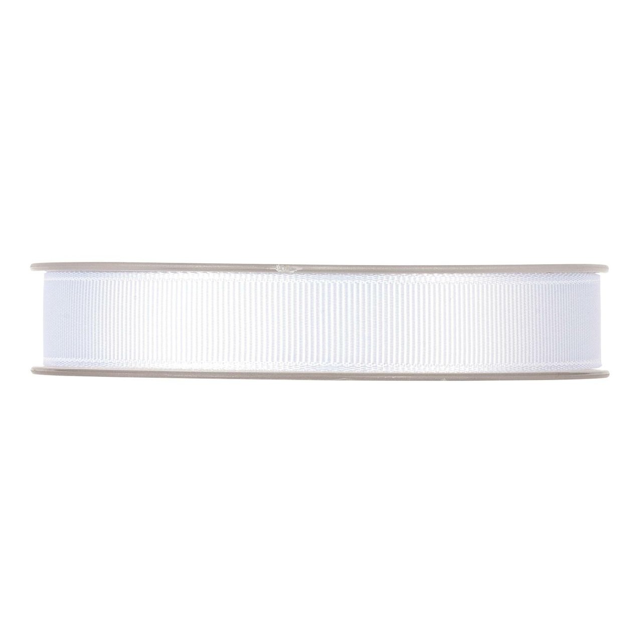Satinband ribbad vit - 1