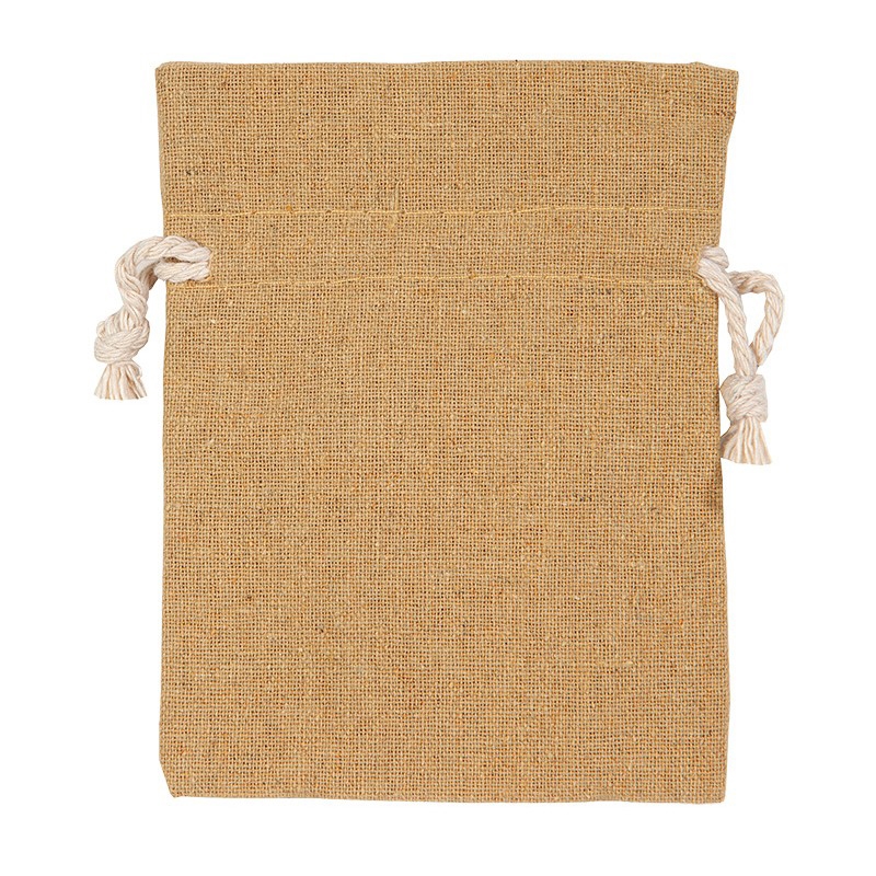 Bomullspåse med snöre, beige - 1