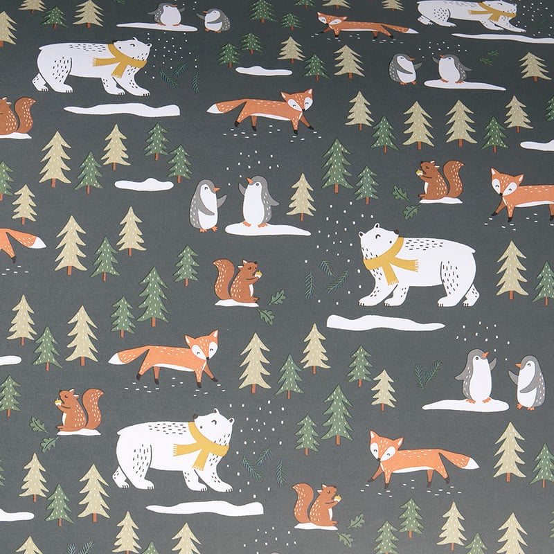 Presentpapper Winter wood - 1