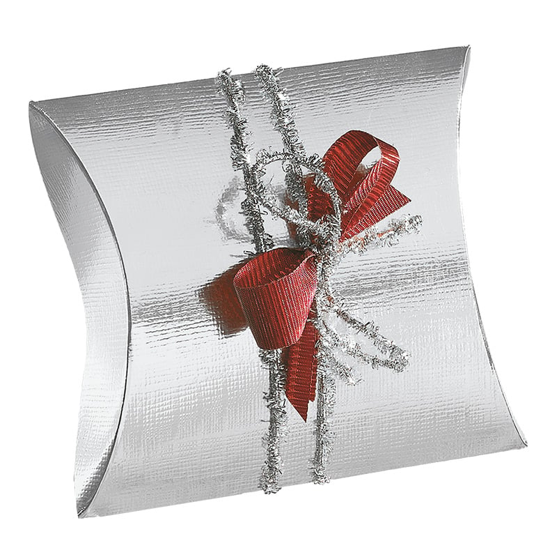 Presentkartong planoval silver - 2