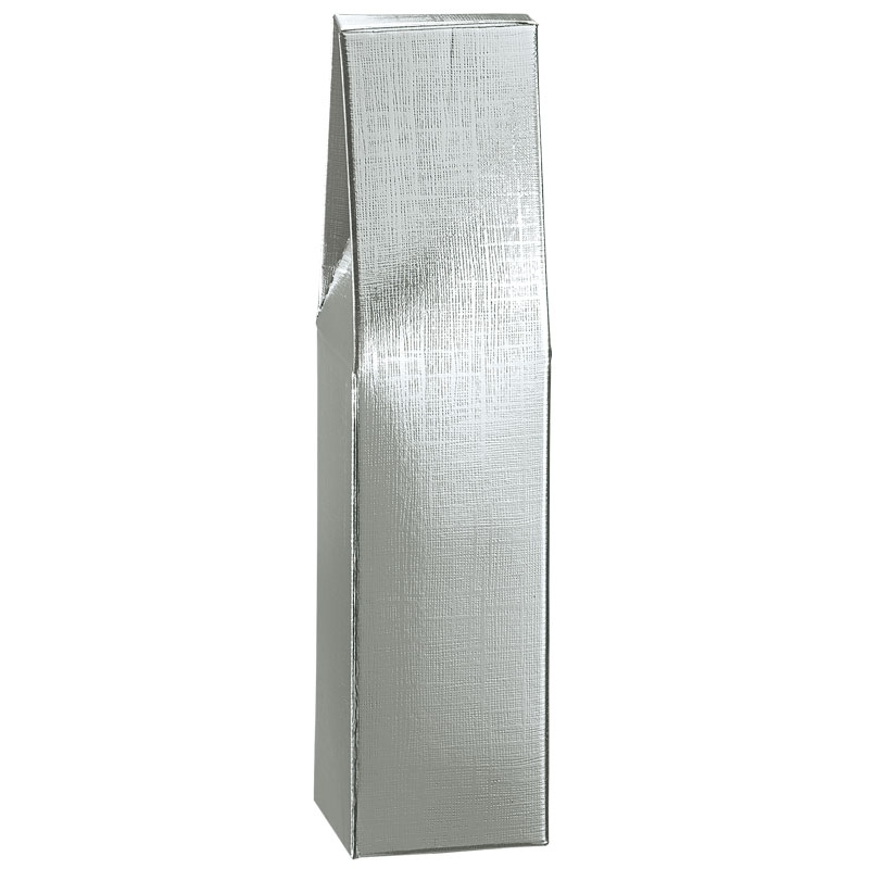 Flasklåda linnepräglad silver - 1
