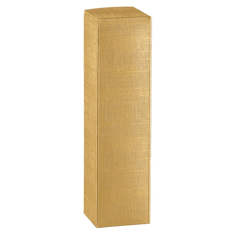 Flasklåda linnepräglad guld magnum - 1