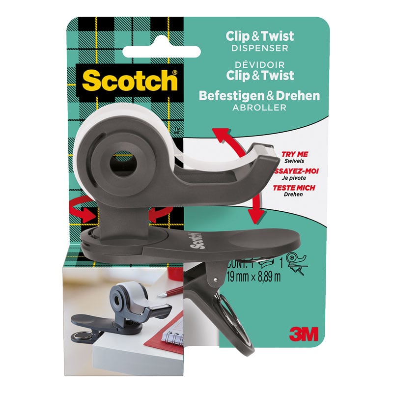 Tejphållare Scotch C19 Clip & Twist - 1