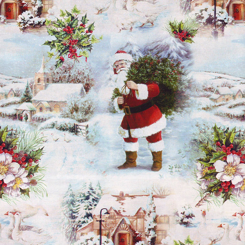 Presentpapper White Christmas - 1