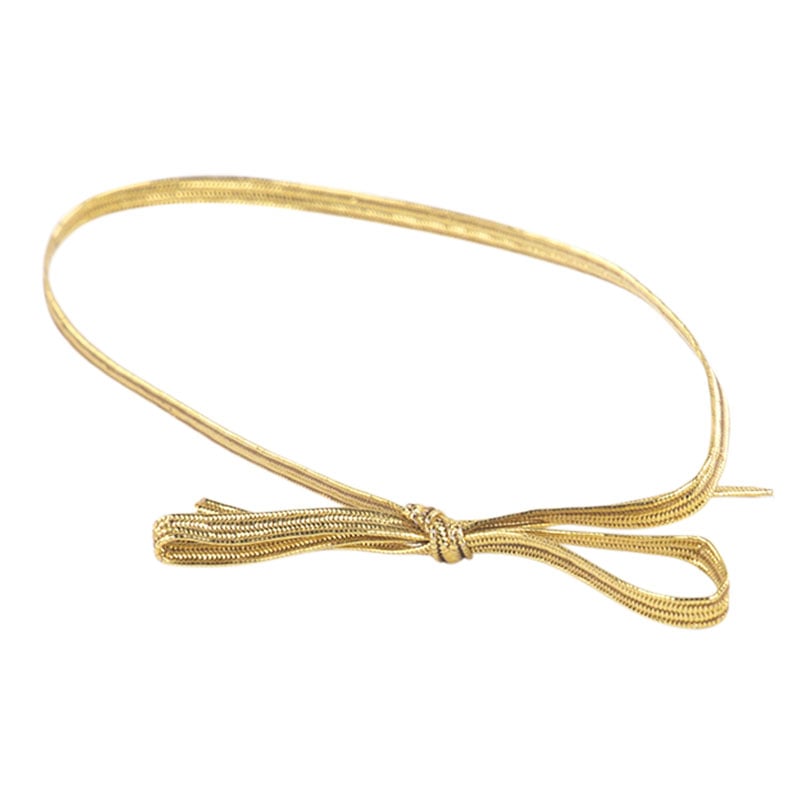Presentrosett elastisk textil guld - 1