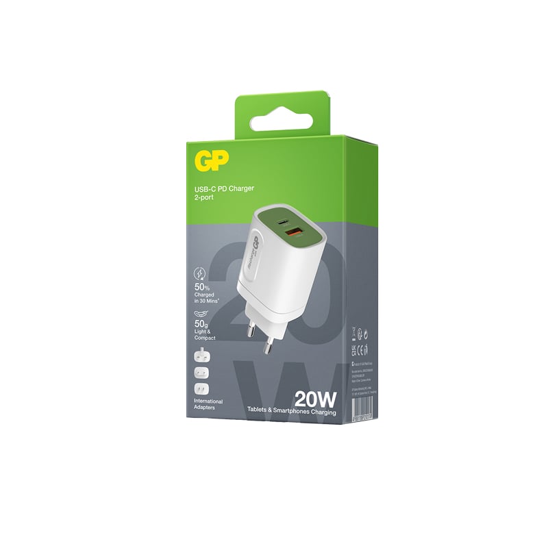 Väggladdare GP 2 USB-portar - 3
