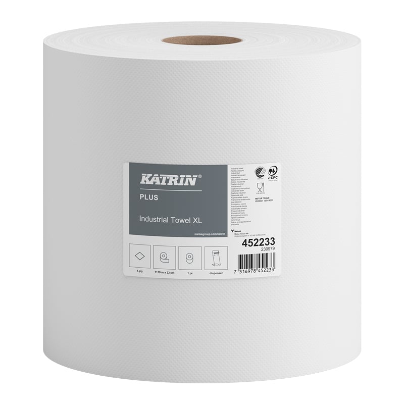 KATRIN Industritorkpapper Plus XL 1-lagers - 1