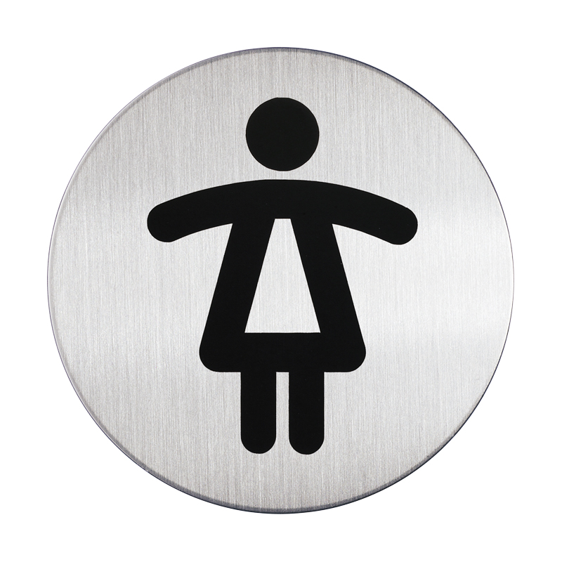 Symbolskylt Rund - WC dam - 1