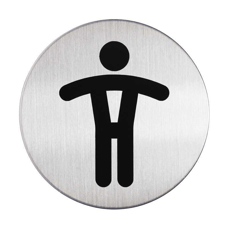 Symbolskylt Rund - WC Herr - 1
