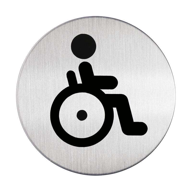 Symbolskylt Rund - WC Handikappad - 1