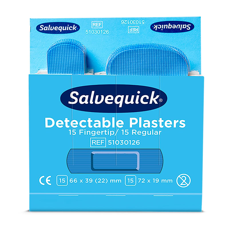 Salvequick Blue Detectable fingertopp / Refill - 1