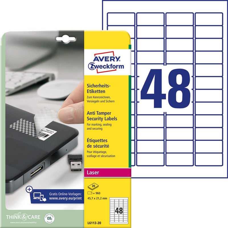 Avery Plomberingsetiketter - 1