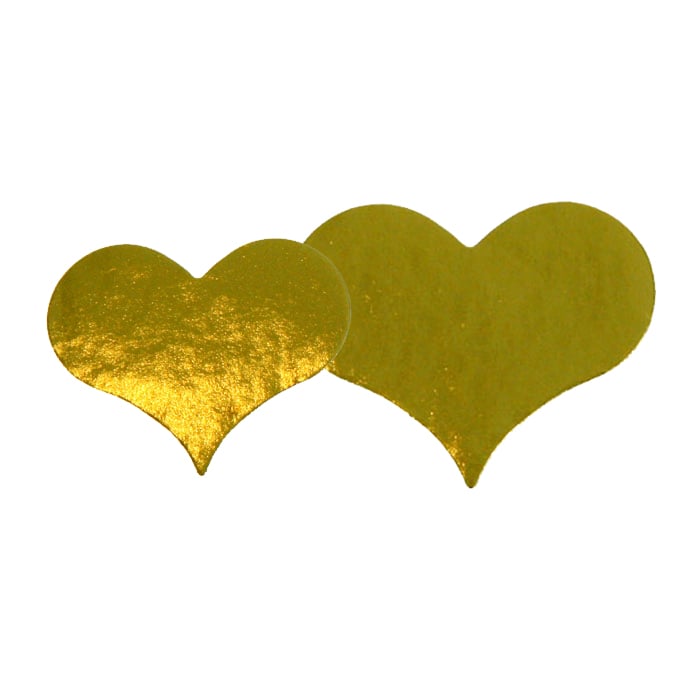 Etikett hjärta guld - 1