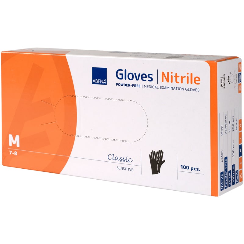 Abena Engångshandske Classic Sensitive Nitril, Svart - 6