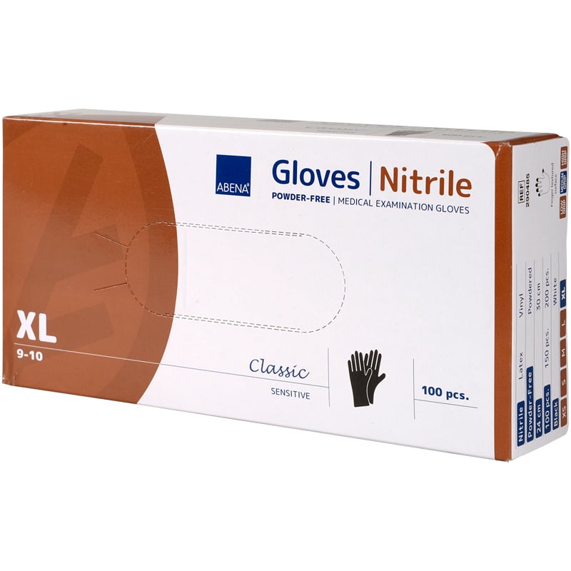 Abena Engångshandske Classic Sensitive Nitril, Svart - 8
