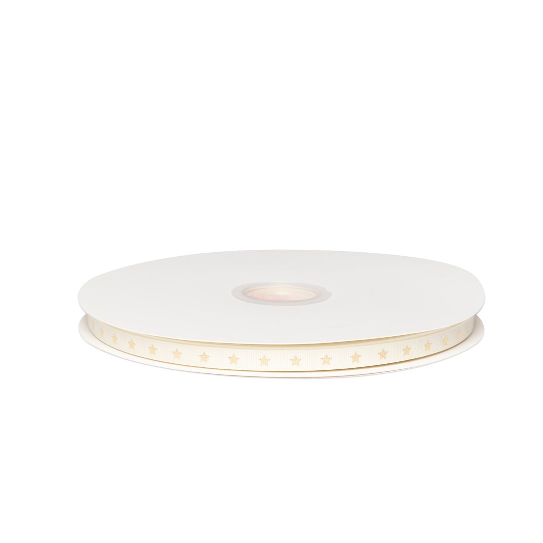 Satinband ribbad Antique white w star - 1