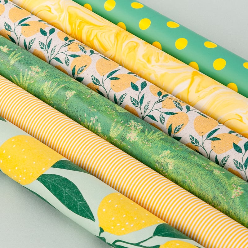 Presentpapper Yellow Marble - 2