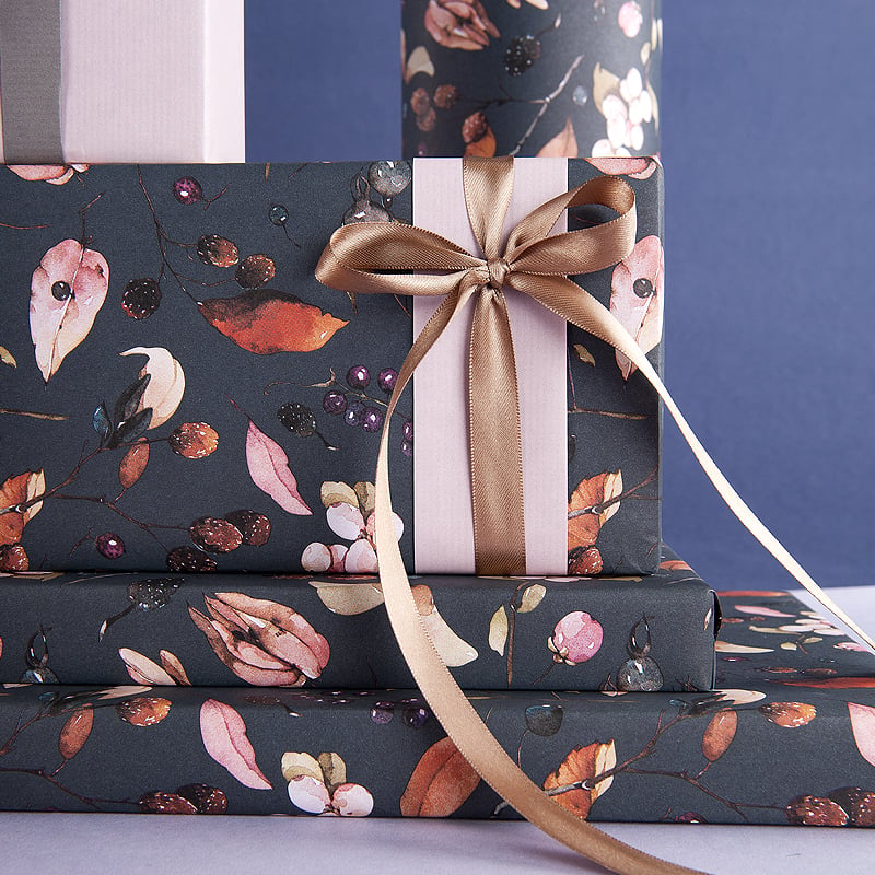 Presentband satin brun - 2