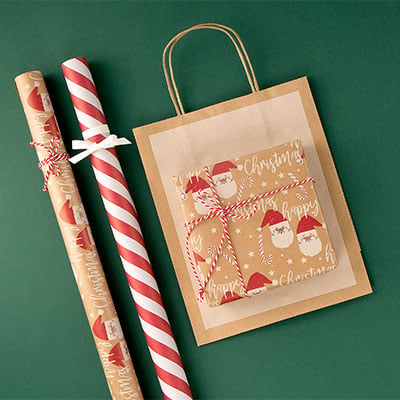Presentpapper Diagonal red - 4