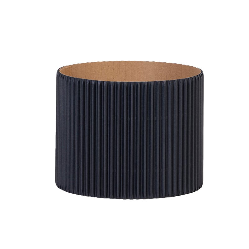 Presentbricka Rund wellstruktur svart - 2