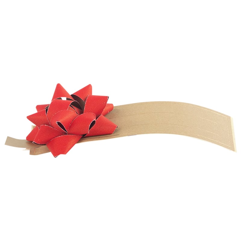 Rosett Papper Recycled etikett röd - 3