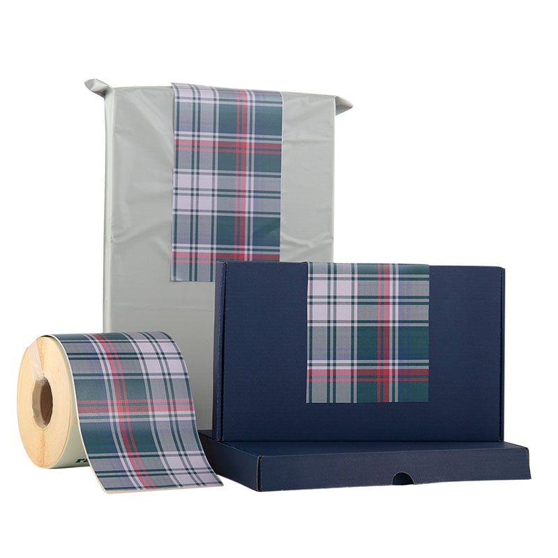 Förslutningsetikett Tartan - 2