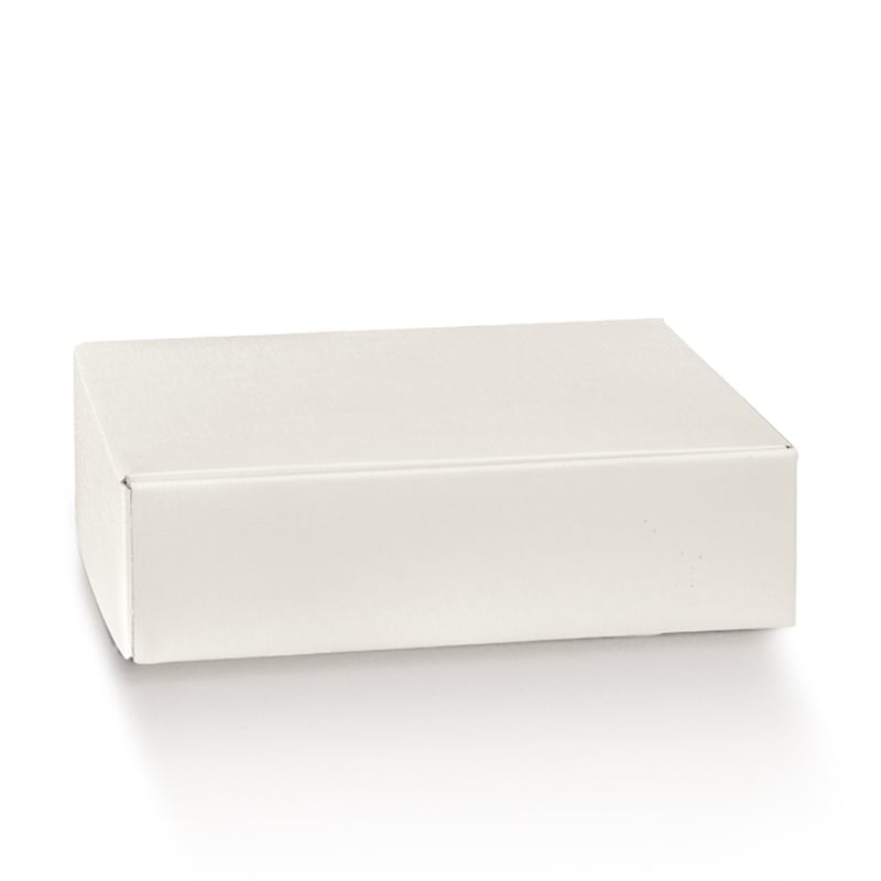 Presentkartong/flasklåda Fibra vit, linnepräglad - 3
