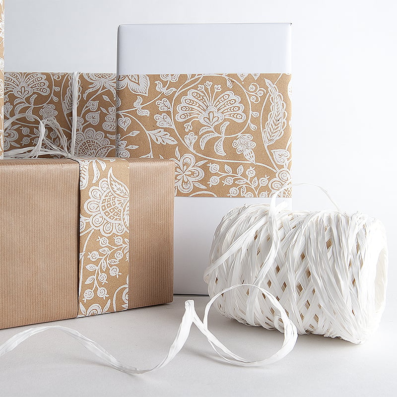 Presentpapper Florenz white - 3